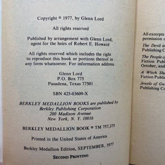 Conan The People of The Black Circle by Robert E. Howard 1977 Softcover Fantasy - Picture 6 of 9